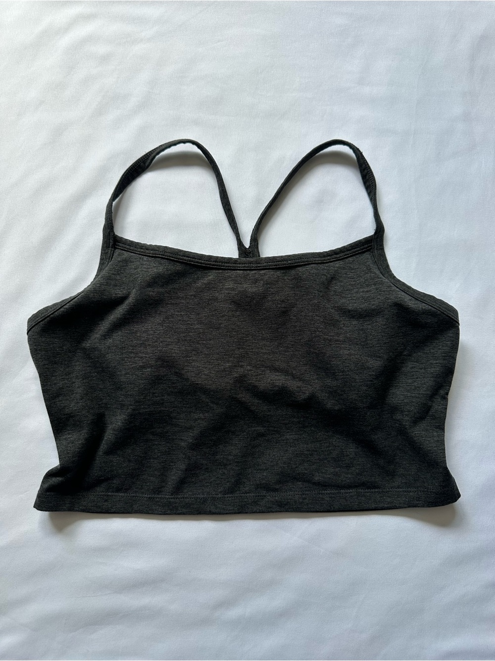 Aerie Offline Charcoal Cami Crop Top With Razorback Straps